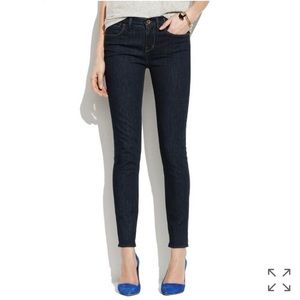 Madewell dark wash skinny jeans